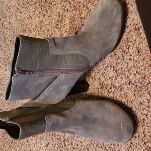 Grey suede Booties